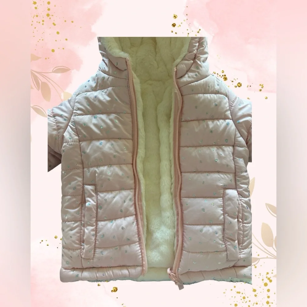 NEVER WORN*‎ Falls Creek 18M Pink and Cream Puffer Jacket